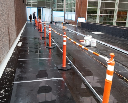 Construction photo of the bridge