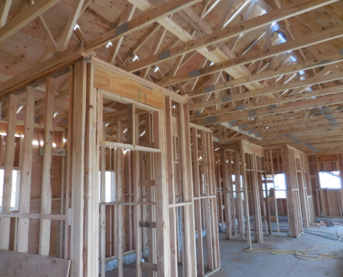 Framing of the new addition