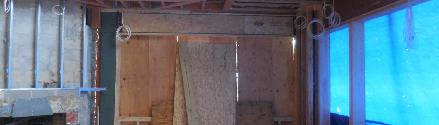 Interior photo with balcony in view