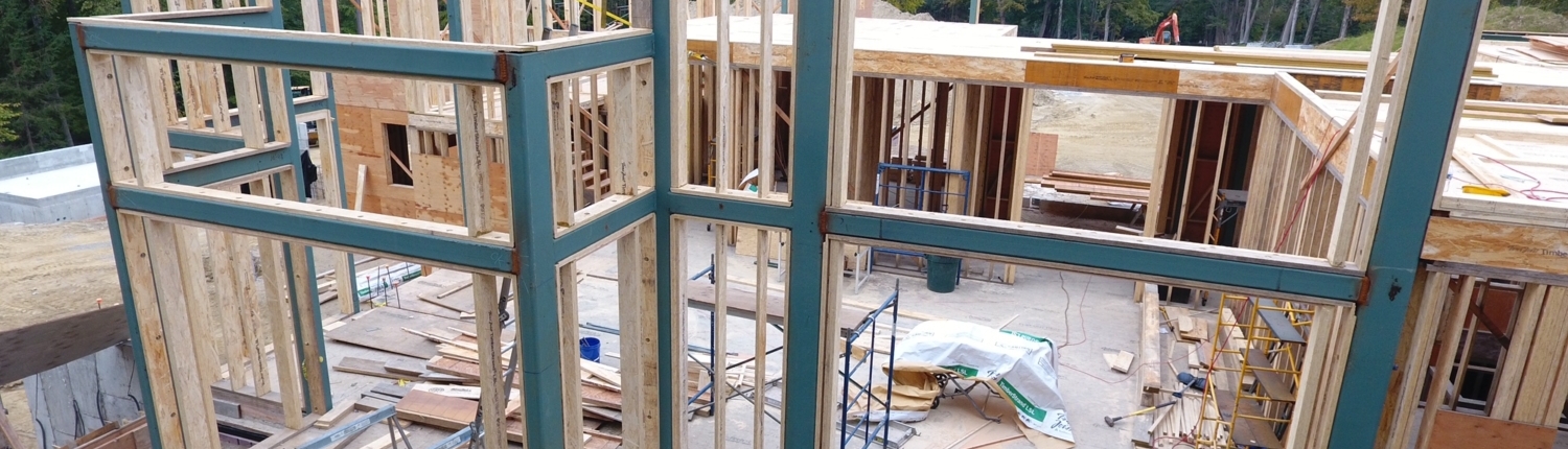 Steel structure of the house