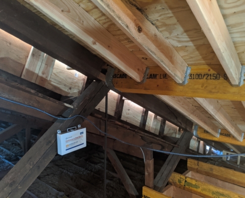 New wood roof structure