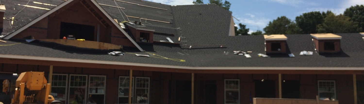 Structure with construction going on around