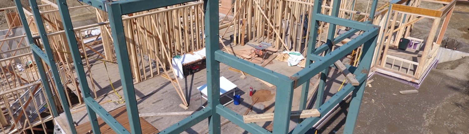 Steel structure of the house