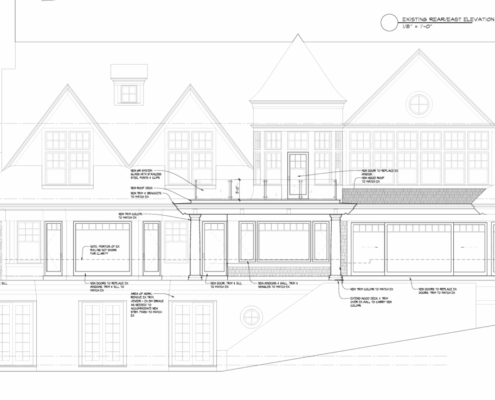Architectural drawing of the residence