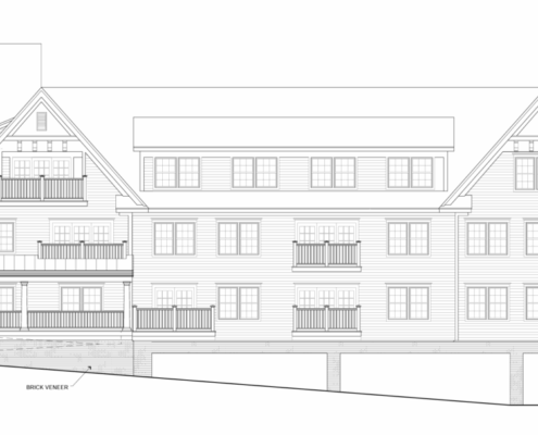 Blueprint of apartment building